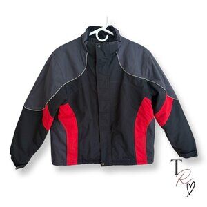 L.L.Bean Kids Colorblock Ski Snow Jacket in Red Gray Black Size L (14-16)